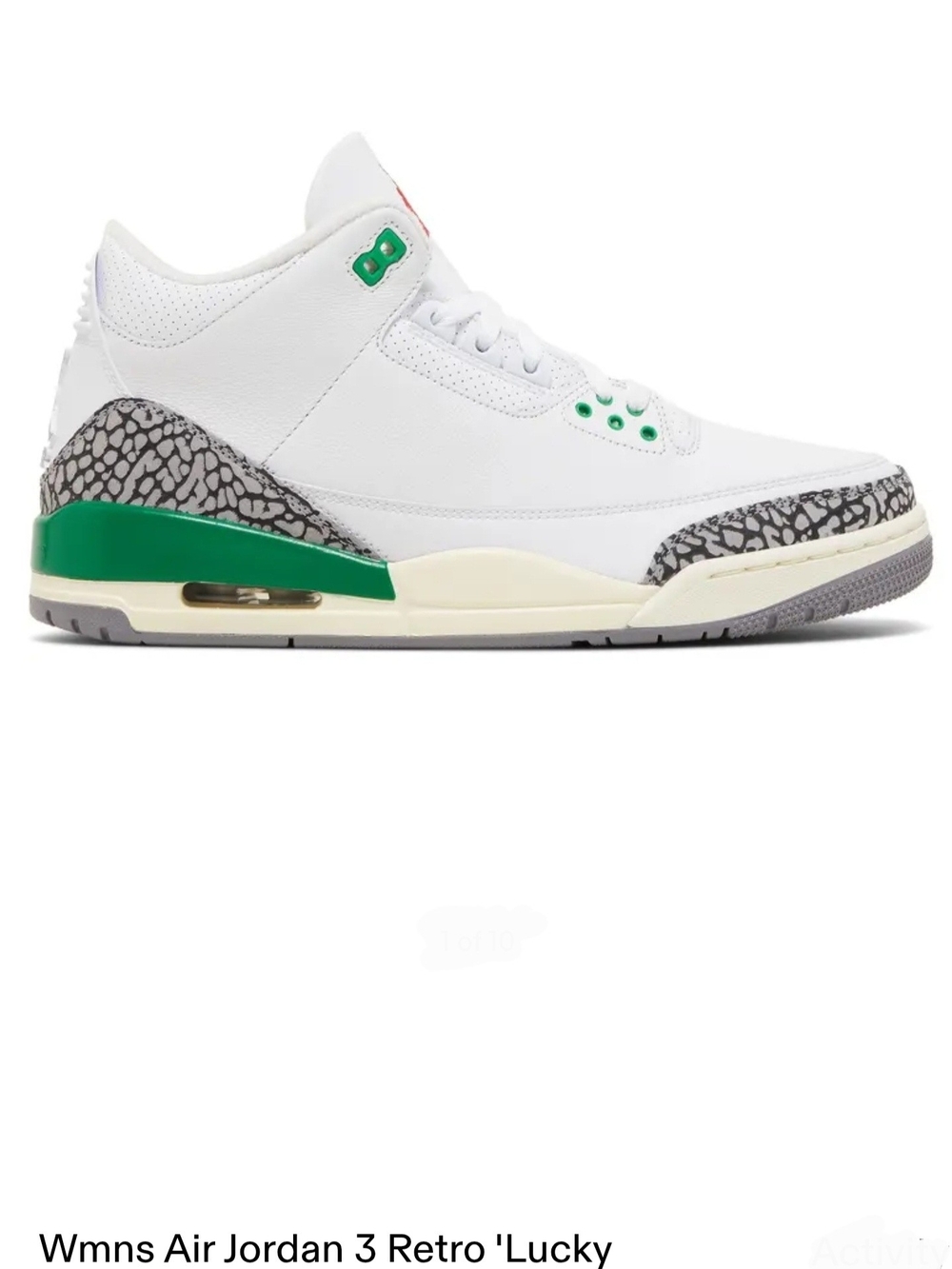 Jordan WMNS Air Jordan 3 Retro White, Green & Gray Sneakers